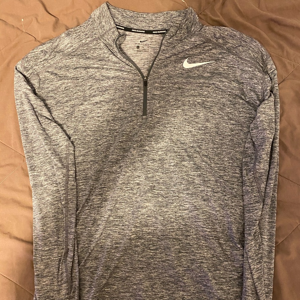 Nike running quarter zip gray
